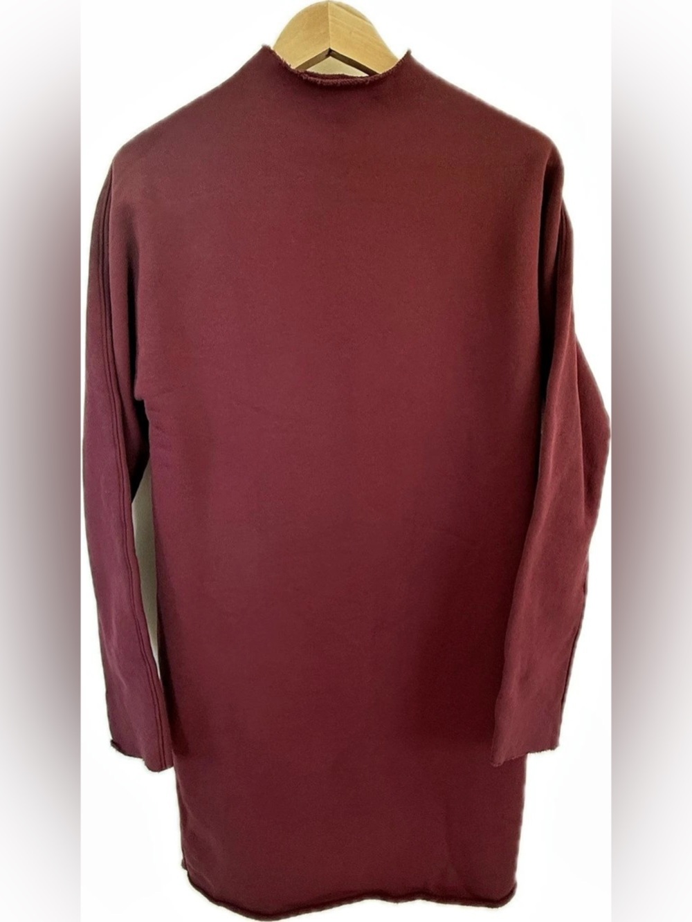 Frank & Eileen Izzie Sweatshirt Dress Burgundy - S NWOT